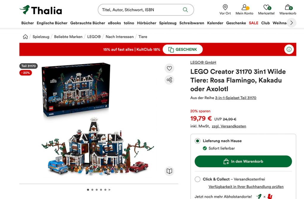 LEGO Icons 11370 The Creel House im Thalia Online-Shop
