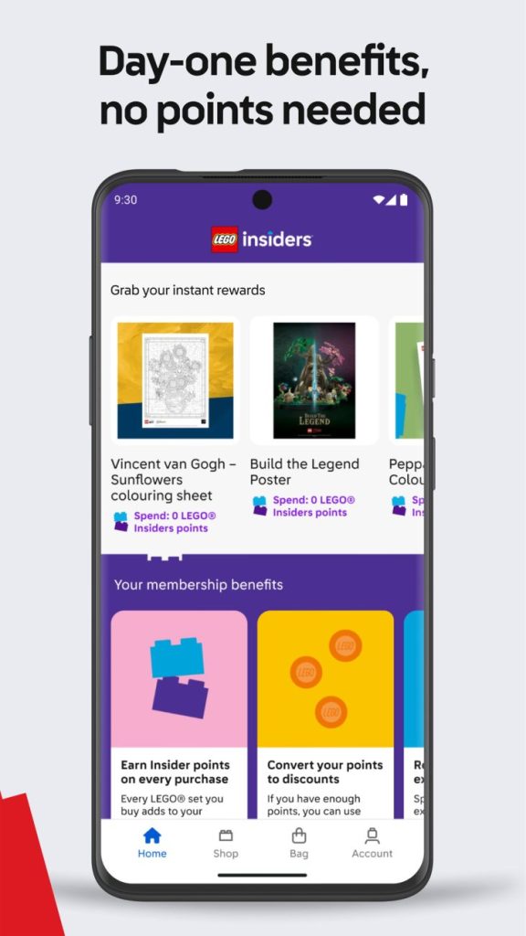 LEGO Insiders App: Shoppen, Punkte sammeln und Prämien einlösen
