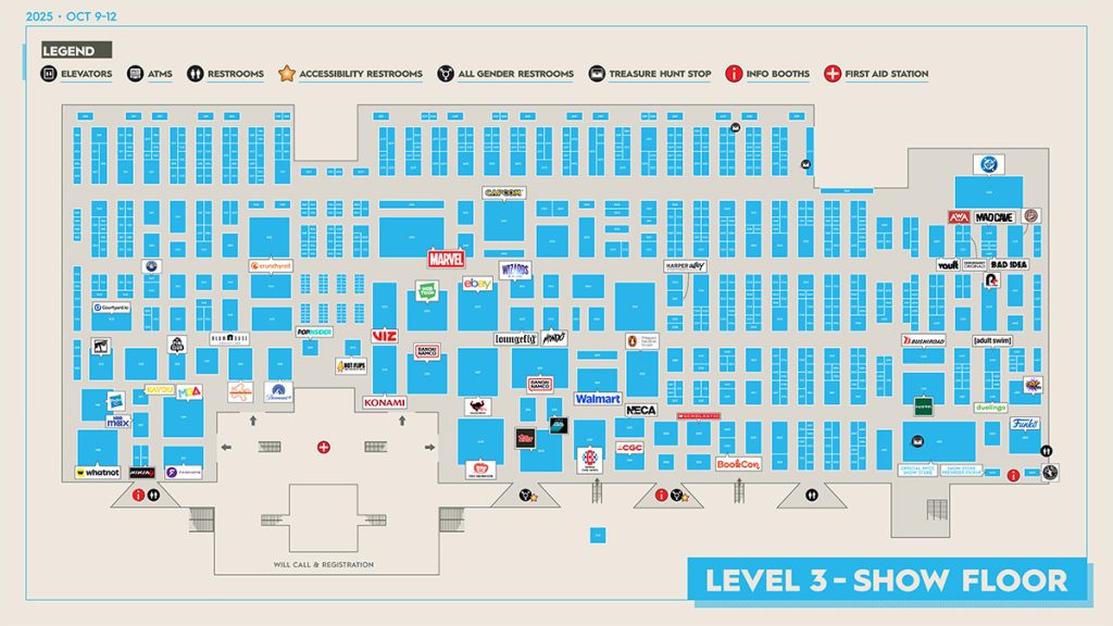 New York Comic Con 2025: Floor Plan