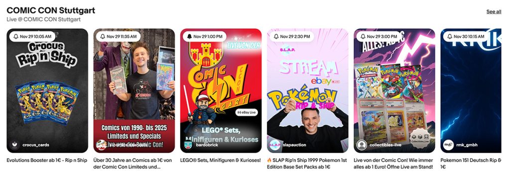 eBay Live auf der Comic Con 2025
