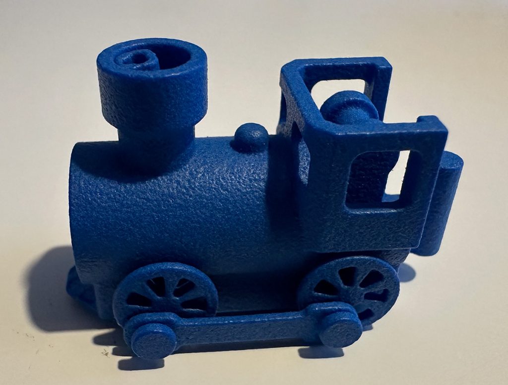 gedruckte LEGO Mini-Lok im Detail