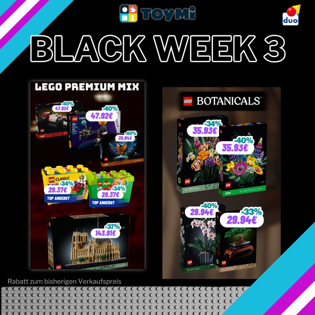 Toymi läutet LEGO Black Week ein