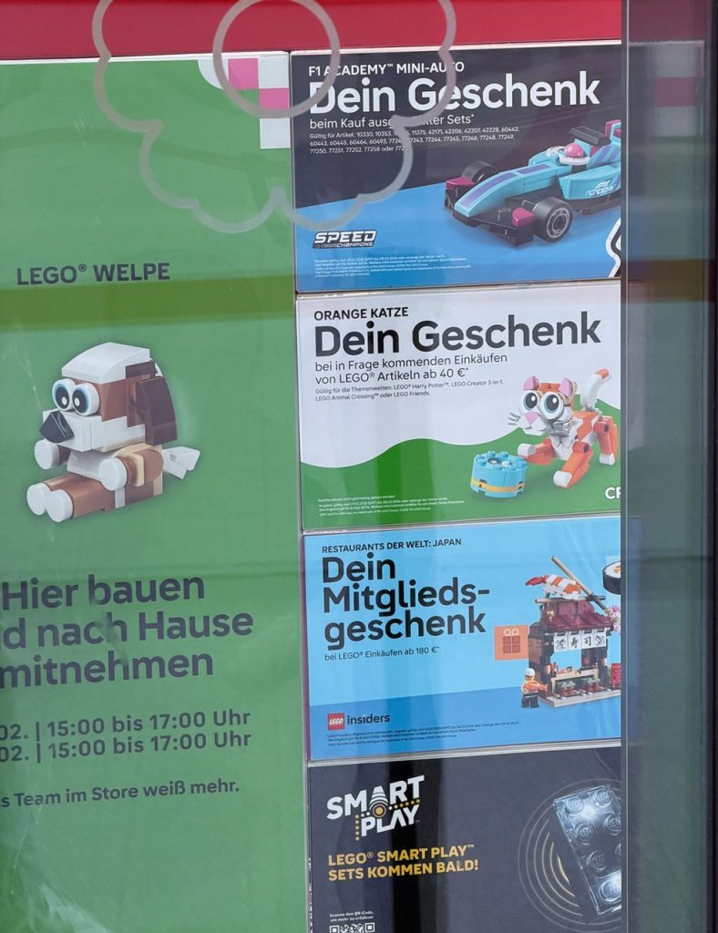 LEGO Gratis-Zugaben in den LEGO Stores