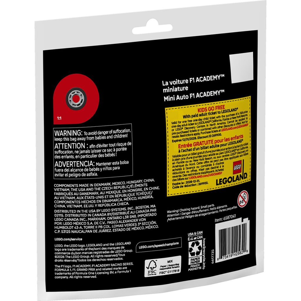 LEGO Speed Champions 30734 F1 Academy Car