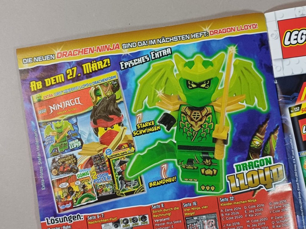 LEGO Ninjago Magazin 138 Drachen Jay Minifigur