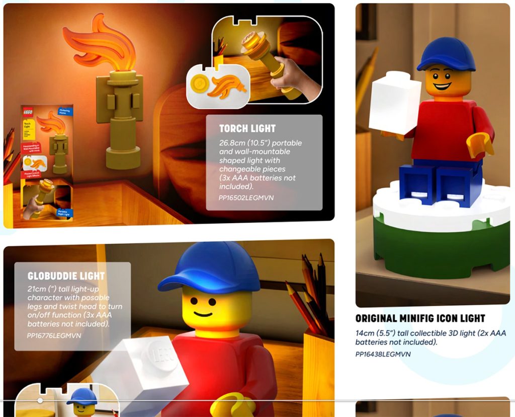 LEGO Fan-Artikel im Paladone Katalog