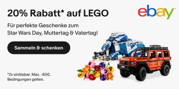eBay LEGO Gutscheincode. 20 Prozent Disount Mai 2026