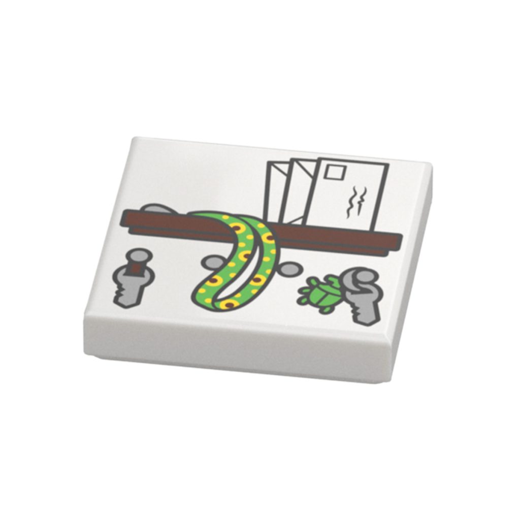 Fliese mit Sunflower Band im LEGO Icons 10350 Tudor Corner