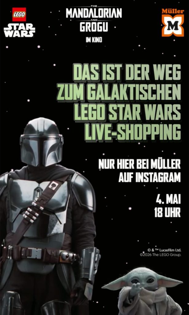 LEGO Star Wars Live Shopping bei Müller am 04. Mai