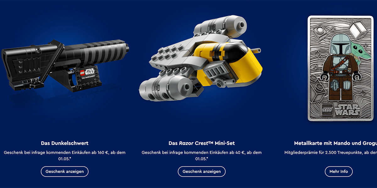 Gratis-Zugaben zum LEGO Star Wars May the 4th 2026