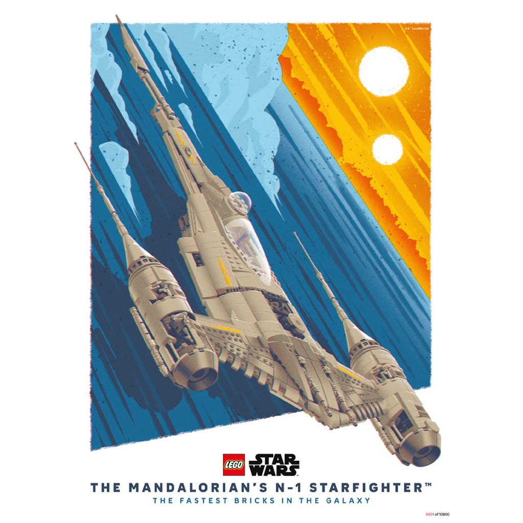 LEGO Star Wars Art Print Insiders The Mandalorians NT-1 Starfighter