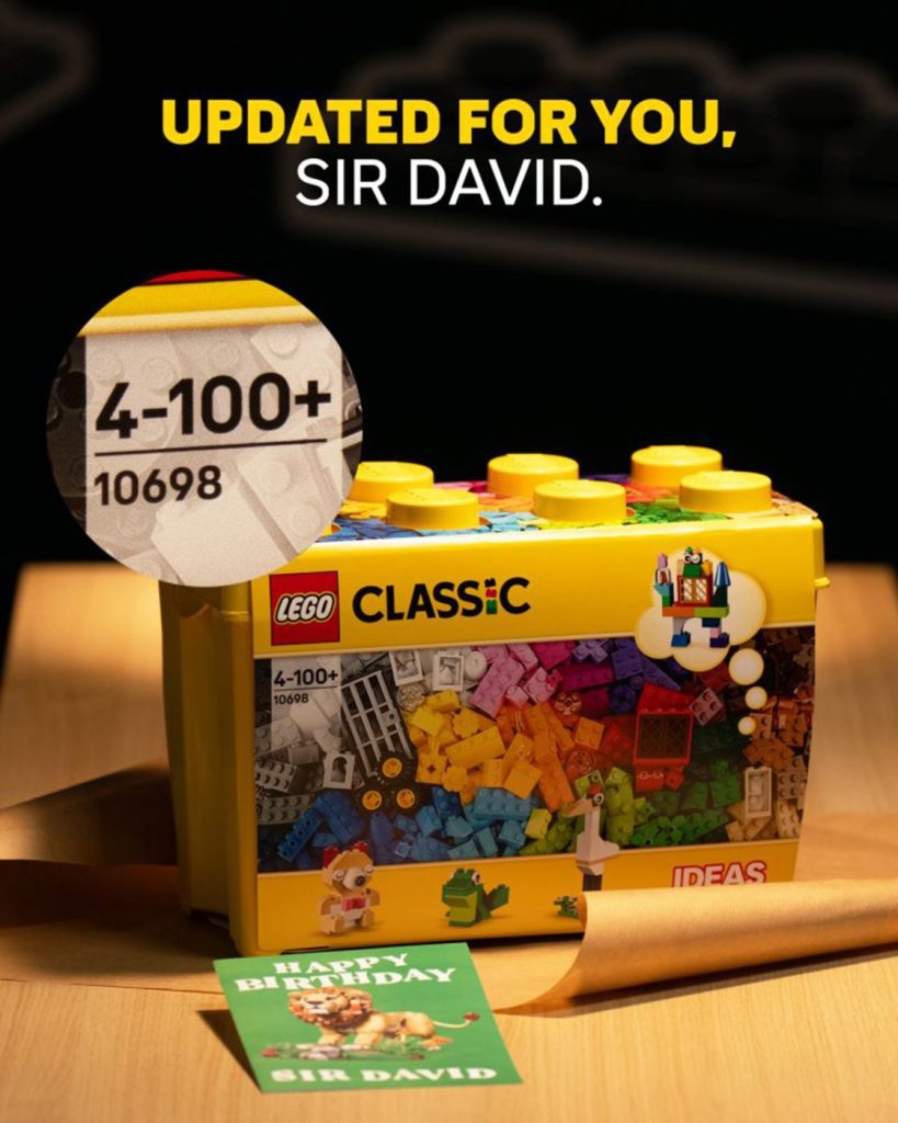 LEGO Altersempfehlung 100+ aktualisiert