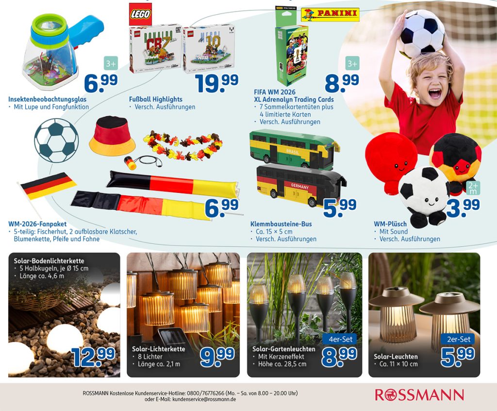 Klemmbaustein-Sets zur WM bei Rossmann