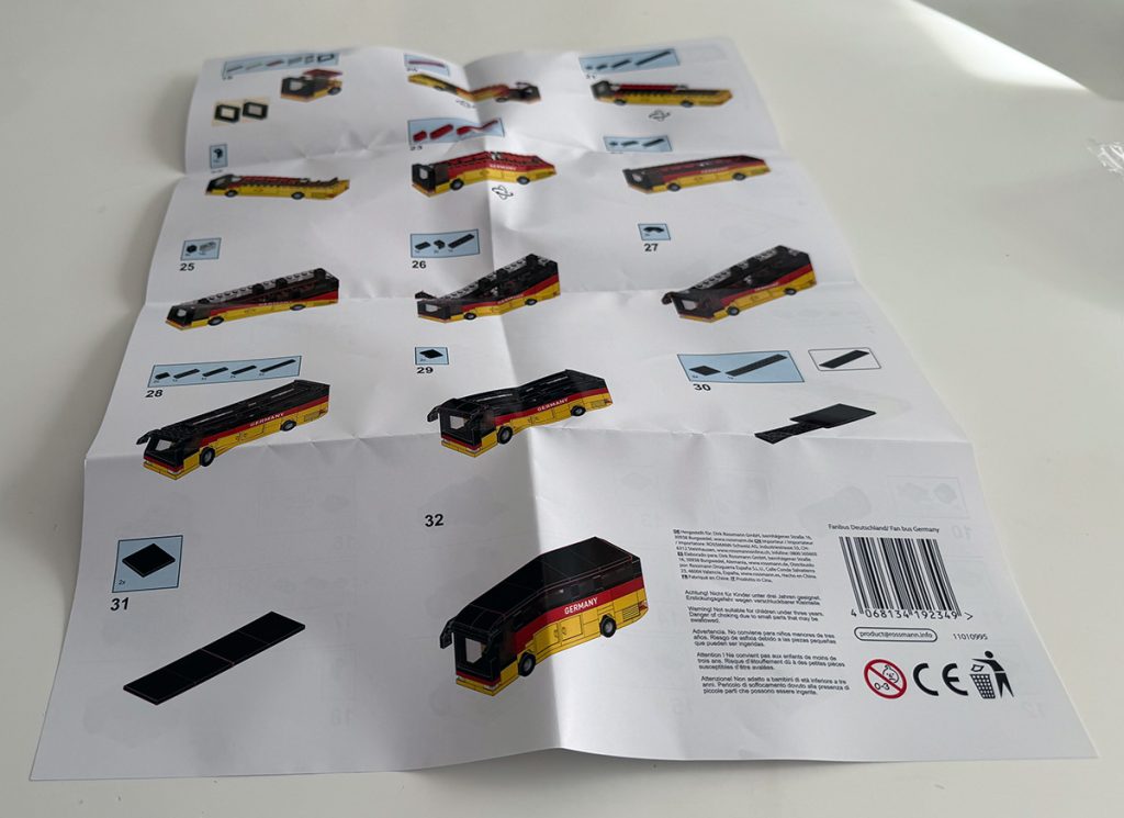 Rossmann Ideenwelt Klemmbausteinebus Bauanleitung