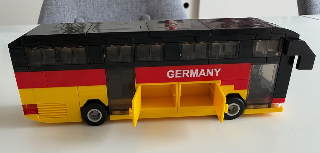 Rossmann Ideenwelt Klemmbausteinebus Aufbau-Bilder