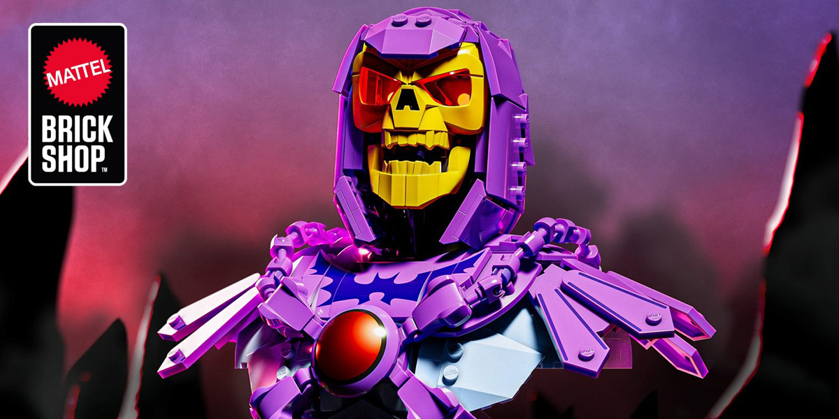 Mattel Brick Shop Skeletor Büste