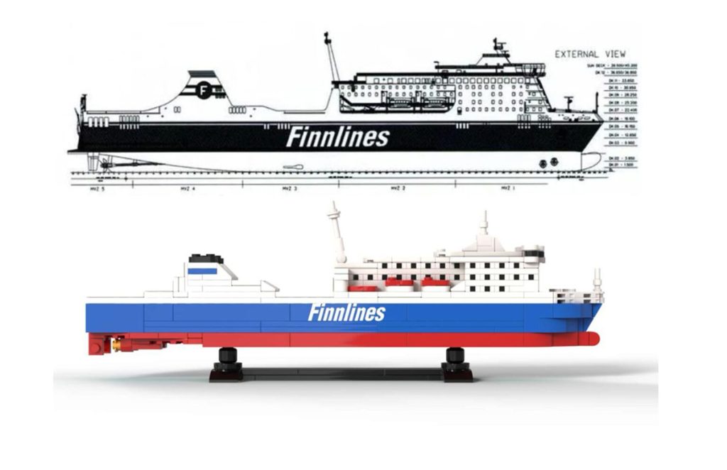Finnlines LEGO Modell der Stein Hanse LUG