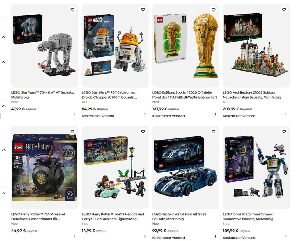 eBay LEGO Rabattaktion zum Schulstart