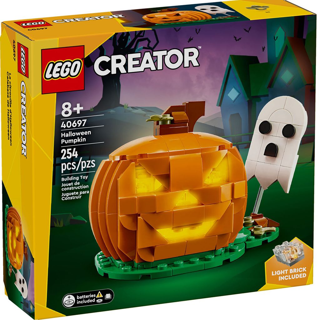 LEGO 40697 Halloween-Kürbis von 2024 mit Leuchtstein