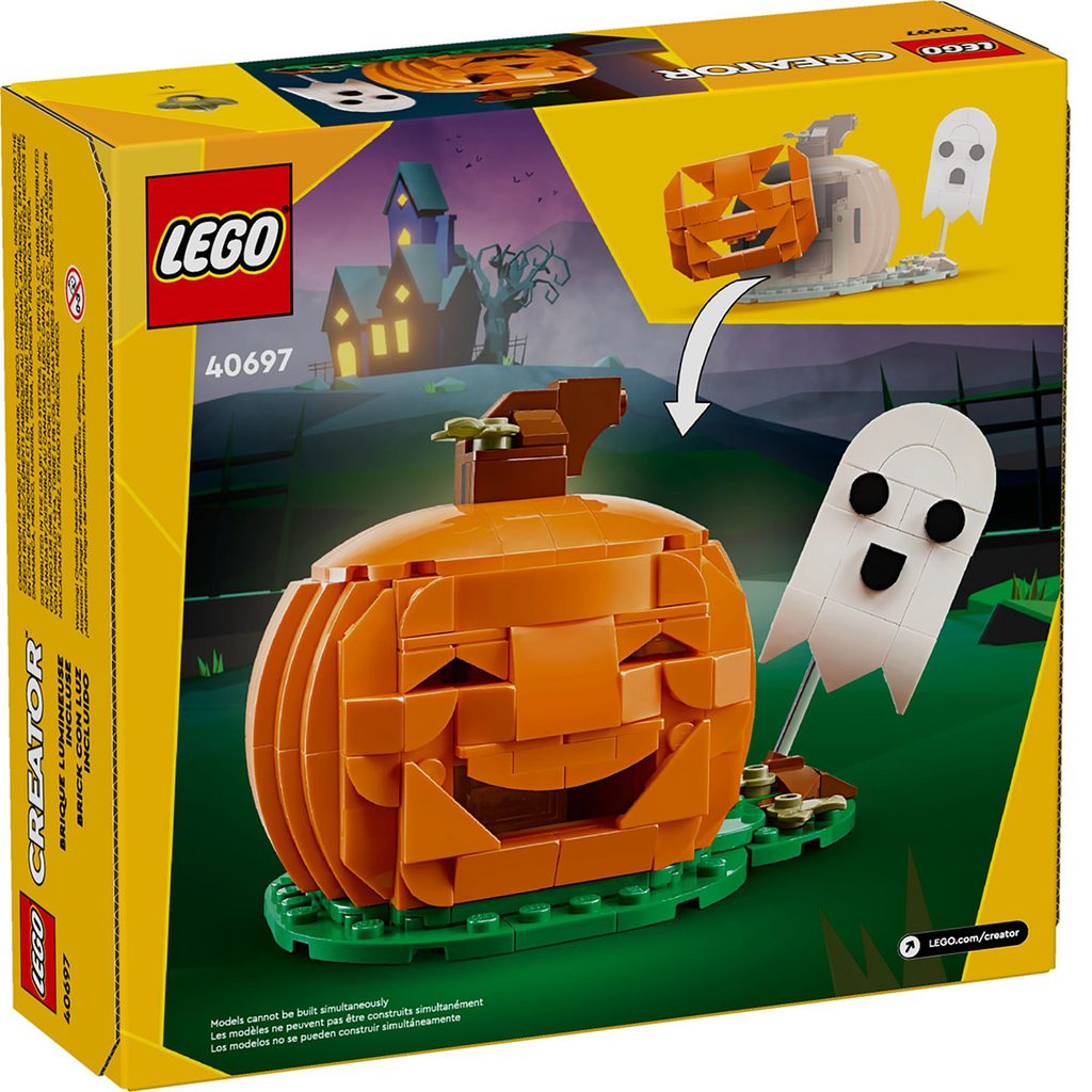 LEGO 40697 Halloween-Kürbis von 2024 mit Leuchtstein