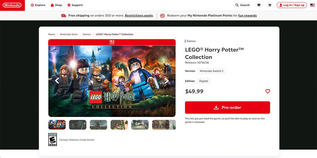 LEGO Harry Potter Collection für Switch 2 im Nintendo-Shop