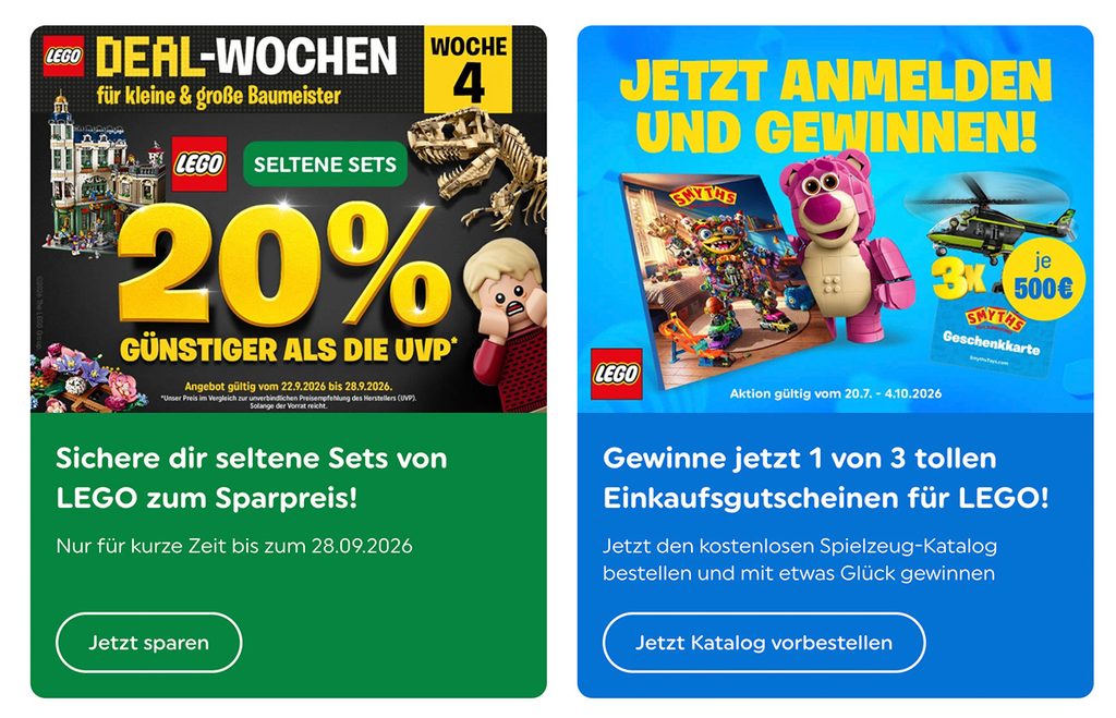 LEGO Einkaufsgutschein von Smyths Toys