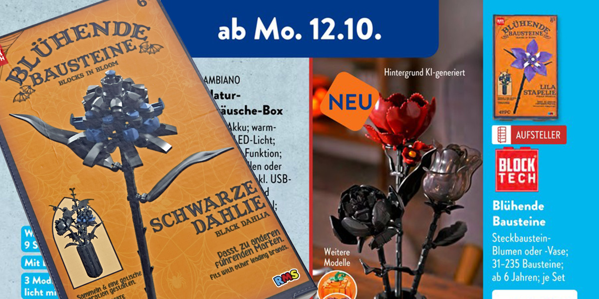 Blühende Bausteine bei ALDI Süd
