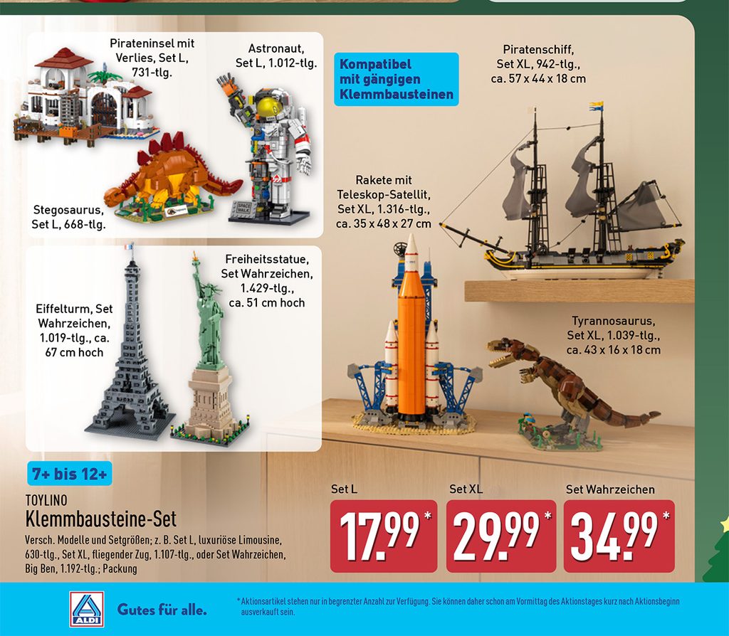 Klemmbaustein XL-Sets bei Aldi Nord