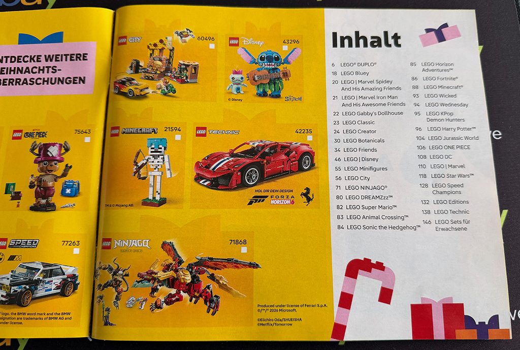 LEGO Katalog September bis Dezember 2026 zu Weihnachten